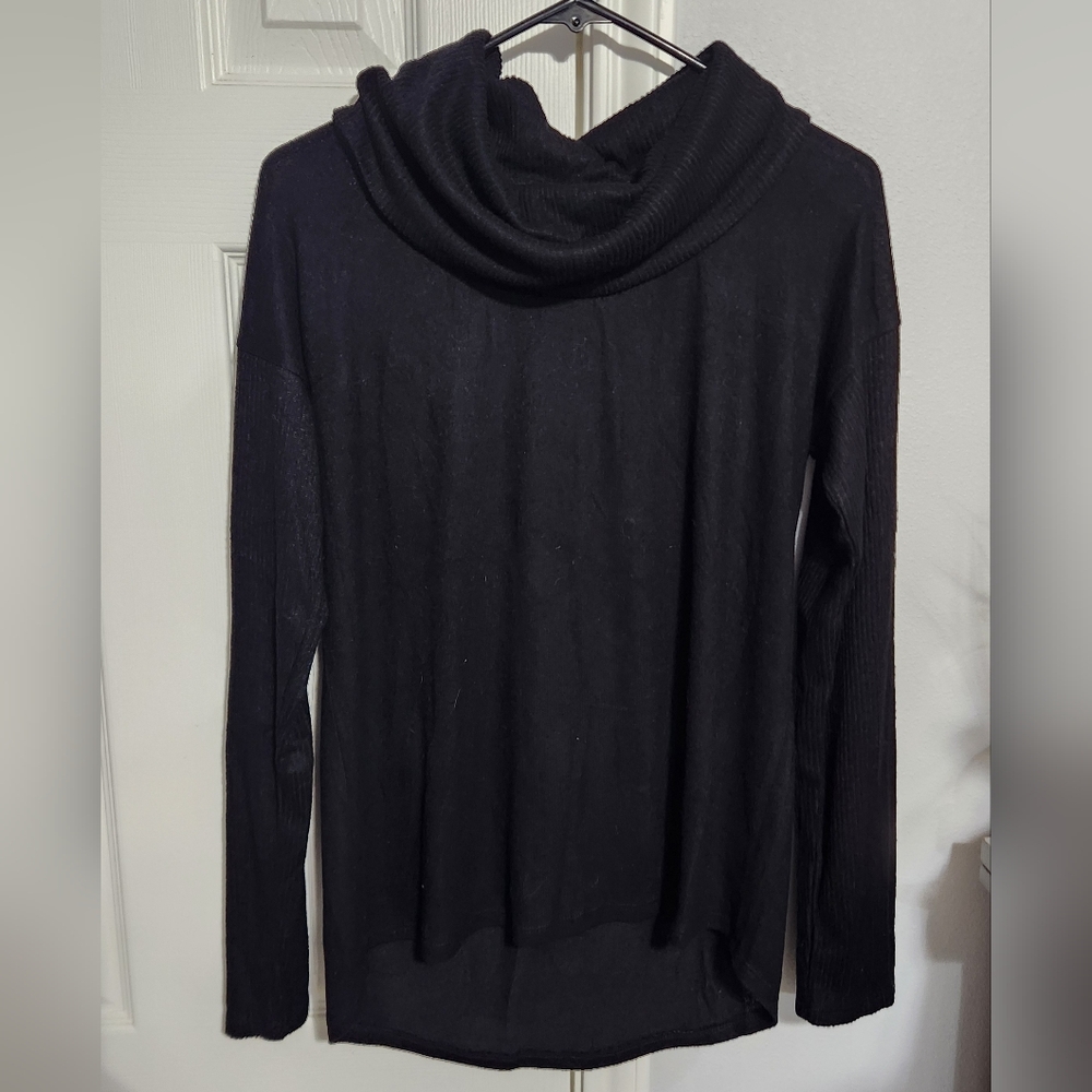 Bobeau Black Cowl Neck Sweater